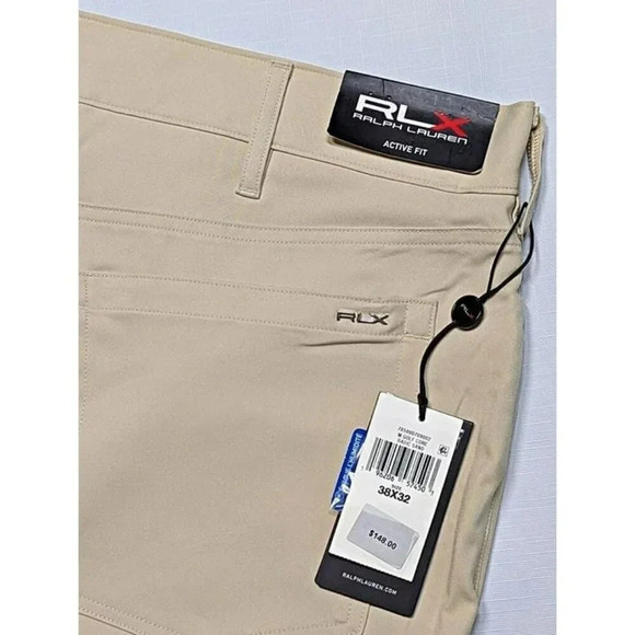 RLX Ralph Lauren Men's Active Fit Performance Twill Pants Basic Sand Size 38x32 - Picture 7 of 8